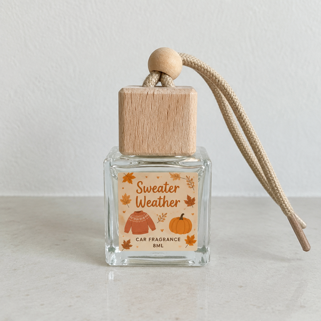 Sweater Weather car diffuser 8 ML hanging car fragrance by The Scent Garage